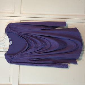 Purple drape neck tunic